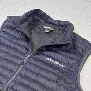 Eddie Bauer EB650 Down Puffer Vest Mens XLT Blue Insulated Full‎ Zip